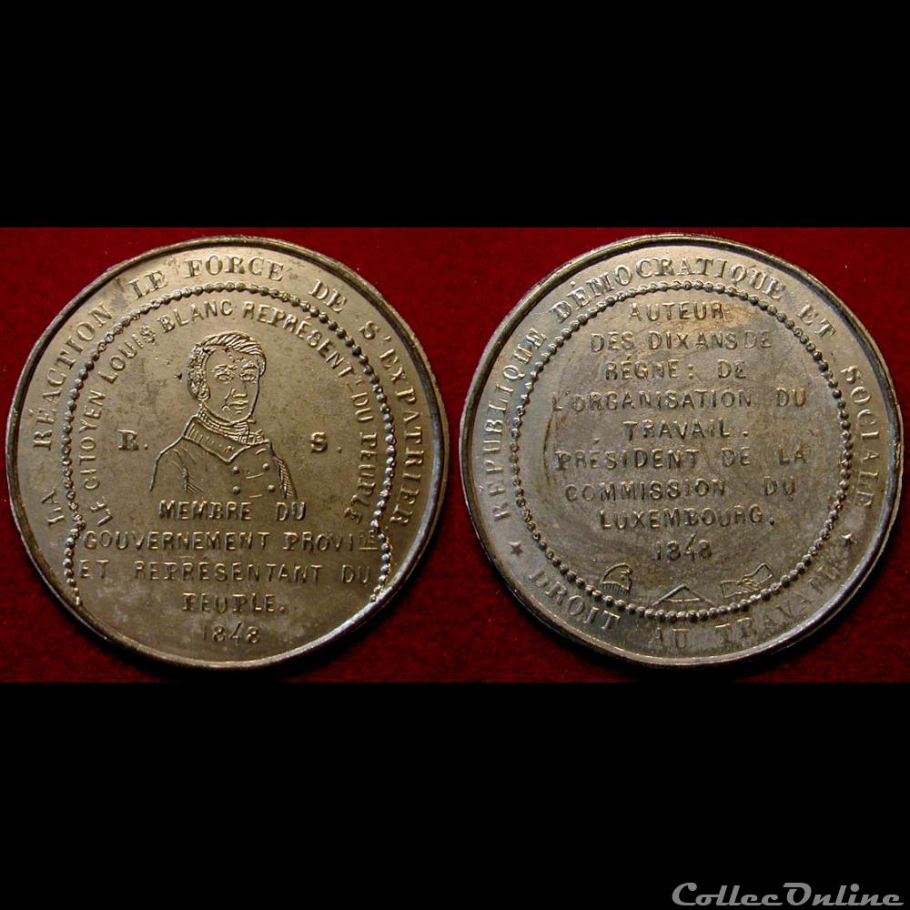 25 Août 1848 - Rapport sur l'attentat du 15 Mai medaille france revolution de 25 aout 1848 rapport sur attentat du 15 mai