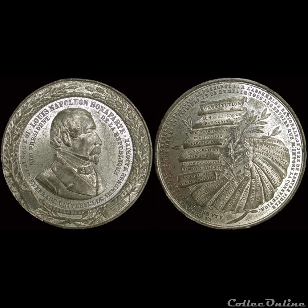 10 Décembre 1848 - Election du Président medaille france revolution 10 decembre 1848 election du president