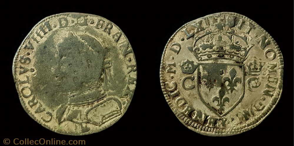 Charles IX - Teston monnaie france royale charles ix teston