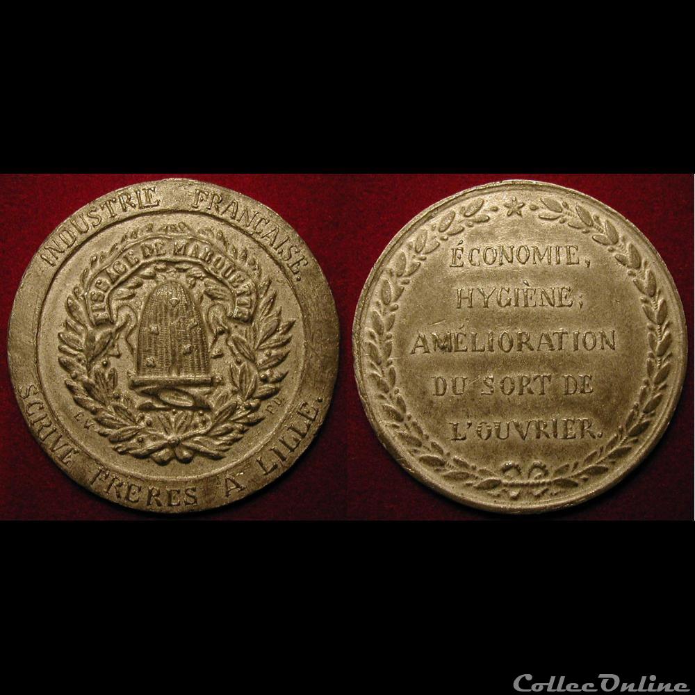 Médailles diverses de 1848 à 1852 (Lille) france revolution medailles diverses de 1848 a 1852 lille