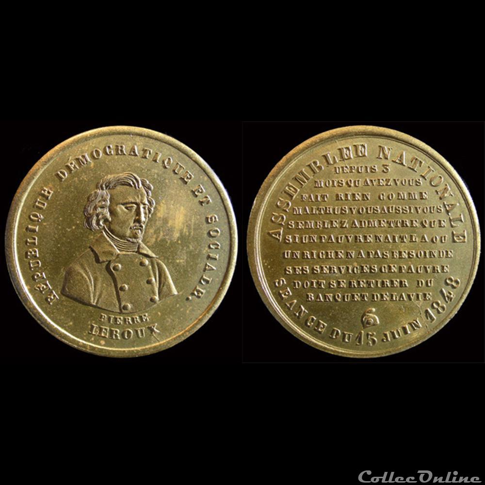 15 Juin 1848 - Discours de Pierre Leroux à l'Assemblée medaille france revolution 15 juin 1848 discours de pierre leroux a assemblee