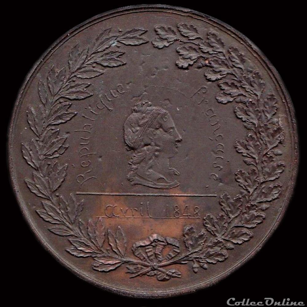 medaille france revolution avril 1848 commission du luxembourg ou commission du gouvernement des travailleurs