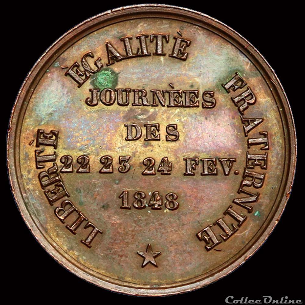 Février 1848 - Commémoration des Journées de Février 3 medaille france revolution fevrier 1848 commemoration des journees de fevrier