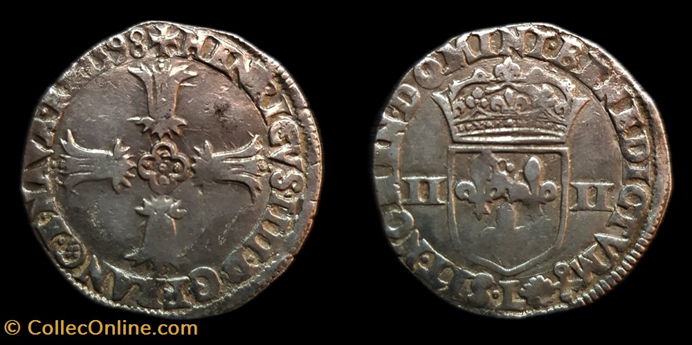 monnaies europe medievale france royales henri iiii 1 4 ecu 1598 l bayonne