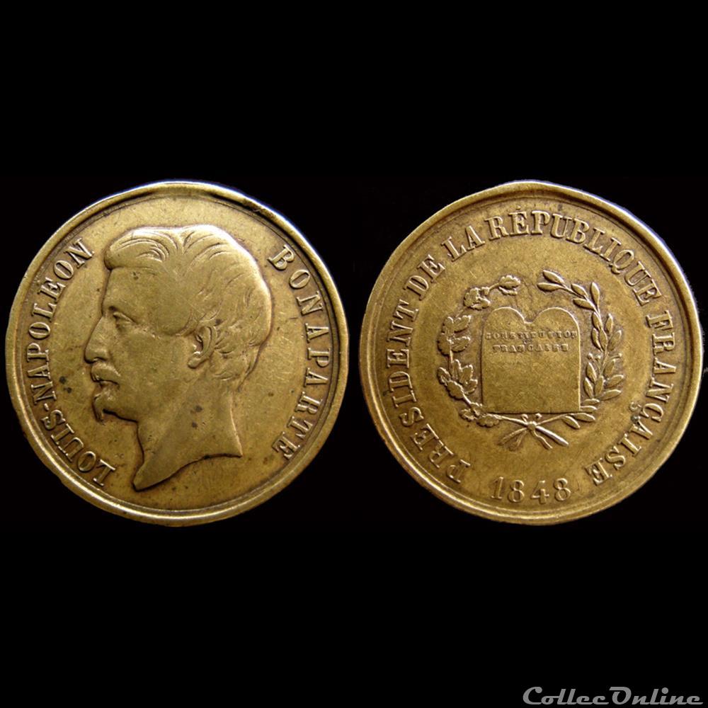 10 Décembre 1848 - Election du Président medaille france revolution 10 decembre 1848 election du president