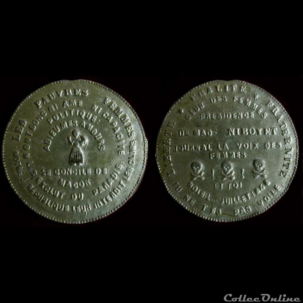france revolution 1848 medailles des clubs et societes