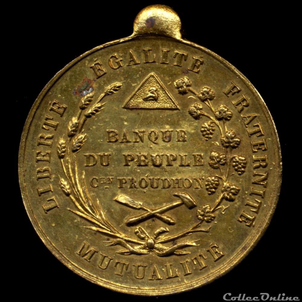 medaille france revolution de 1848 corps constitues corporations