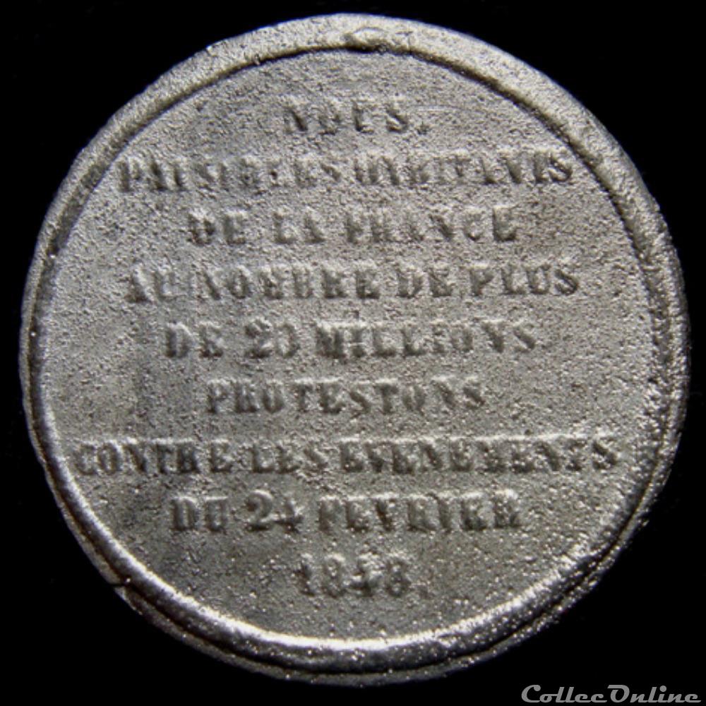 24 Février 1848 - Médaille de la "Contre révolution" 3 france 24 fevrier 1848 medaille de la contre revolution