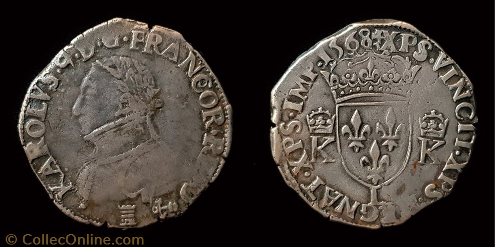 Charles IX - Teston au buste jeune monnaie france royale charles ix teston au buste jeune