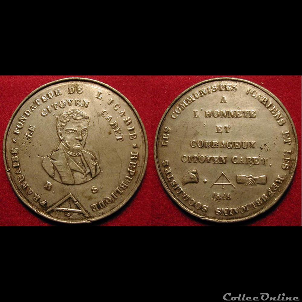 france revolution 1848 medailles de personnages divers