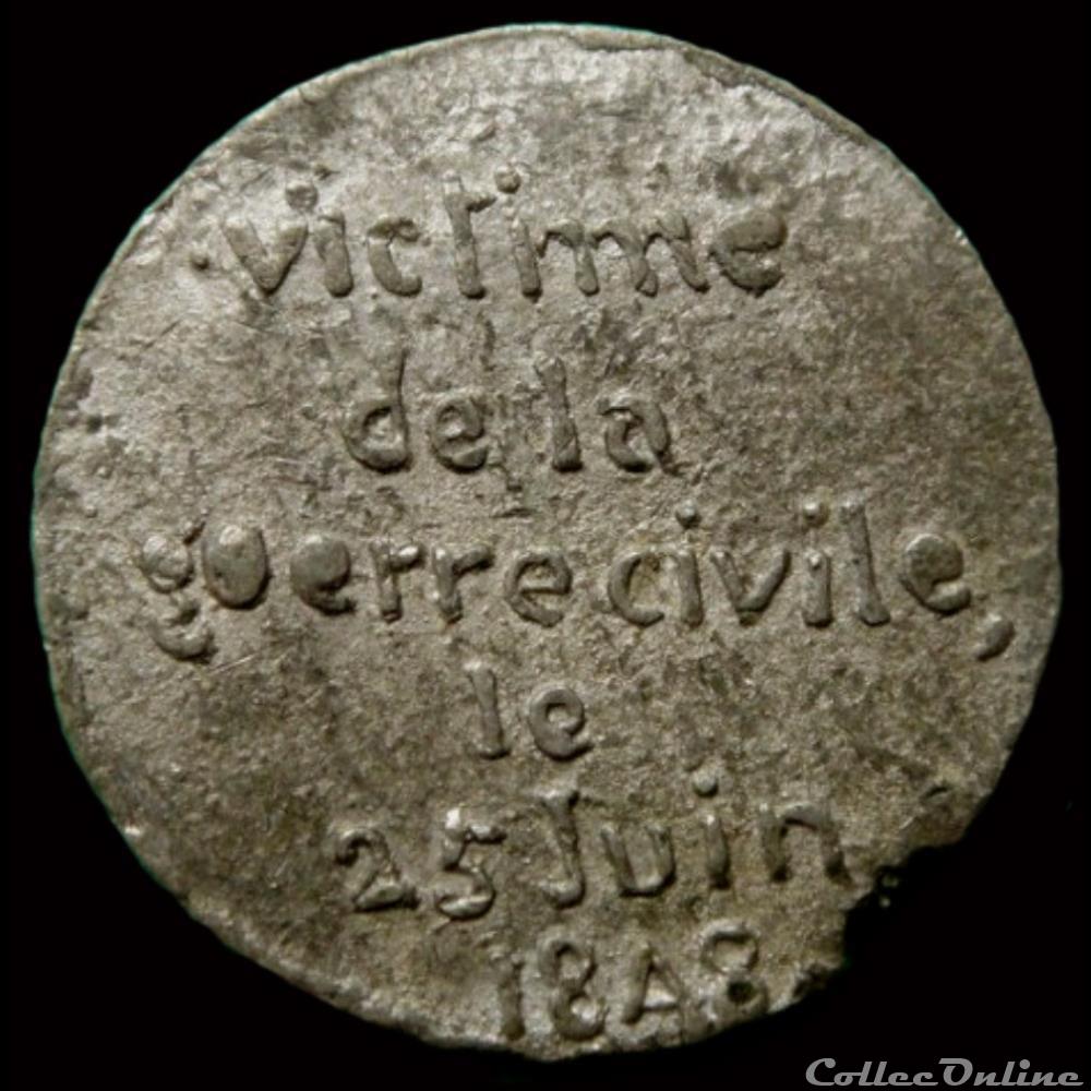 medaille france revolution journees de juin 1848 mort de archeveque affre