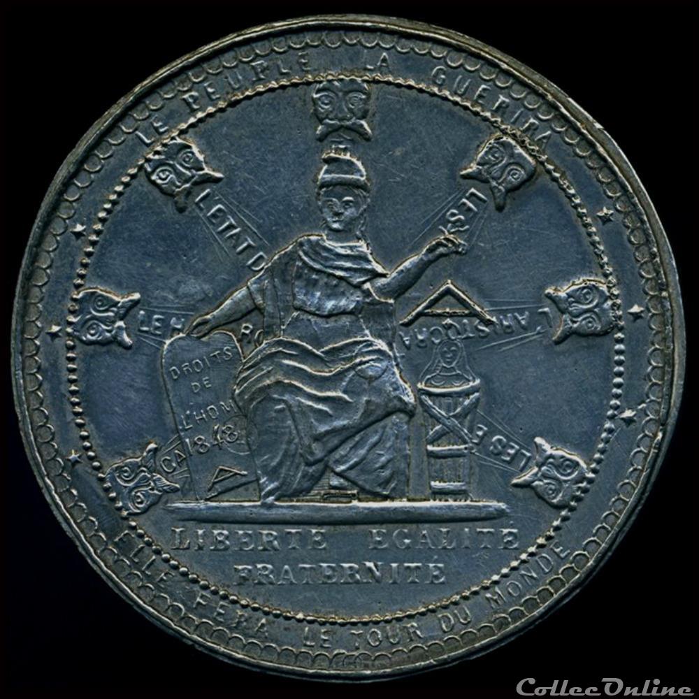 1848 - Médailles politiques sans date précise 3 france revolution de 1848 medailles politiques sans date precise