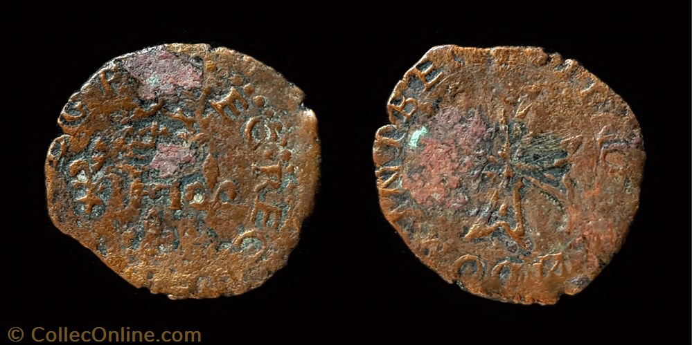 Henri III - Liard à la croix du Saint Esprit monnaie france royale henri iii liard a la croix du saint esprit