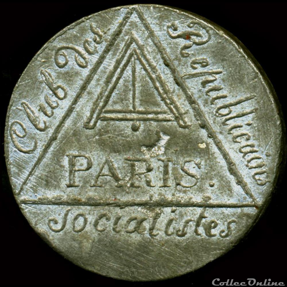 france revolution 1848 medailles des clubs et societes