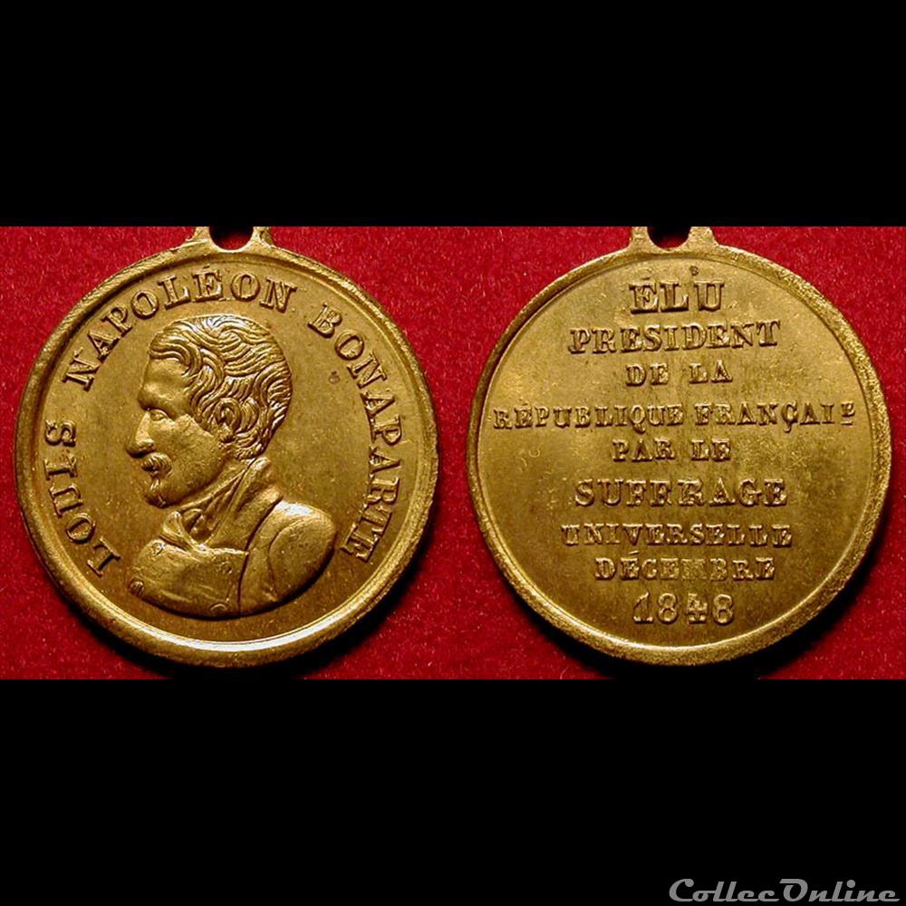 10 Décembre 1848 - Election du Président medaille france revolution 10 decembre 1848 election du president