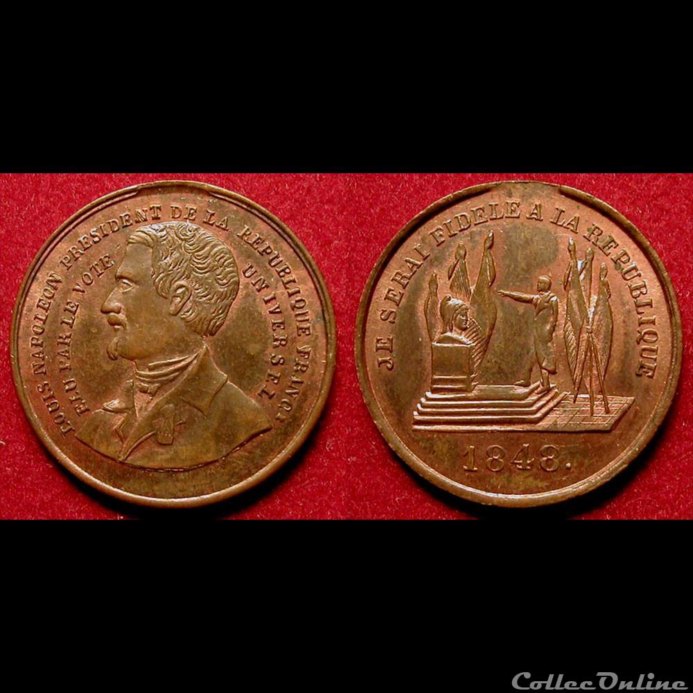 medaille france revolution 10 decembre 1848 election du president