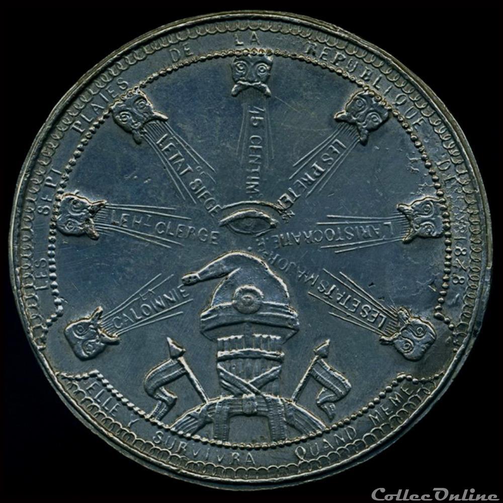 1848 - Médailles politiques sans date précise 2 france revolution de 1848 medailles politiques sans date precise