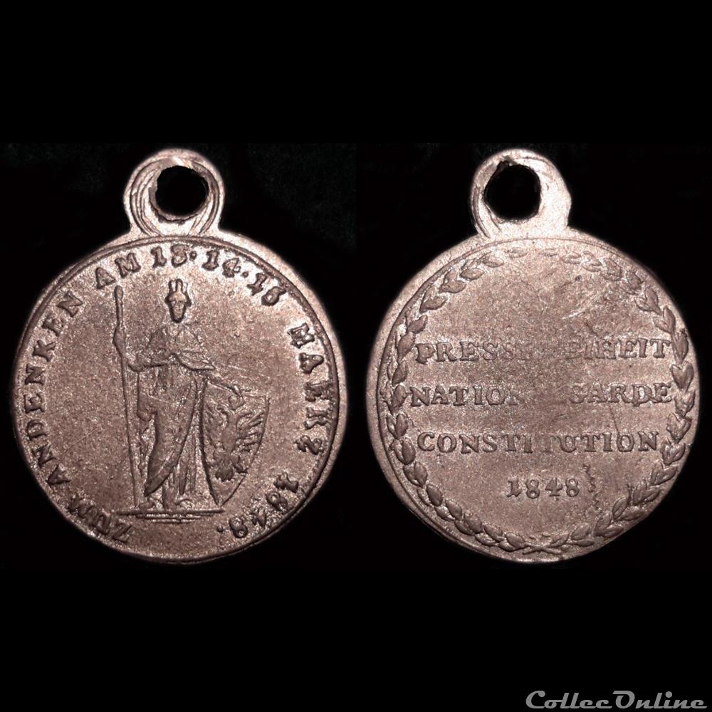 1848 - Séries étrangères (Autriche) medaille france revolution de 1848 series etrangeres autriche
