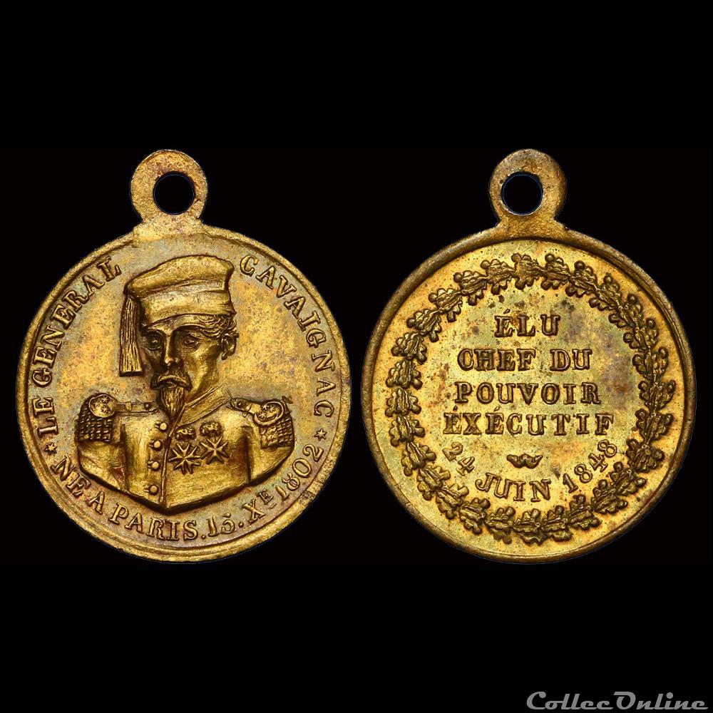 "Journées de Juin 1848" - Le Général Cavaignac, chef du Pouvoir Excécutif medaille france revolution journees de juin 1848 le general cavaignac chef du pouvoir excecutif