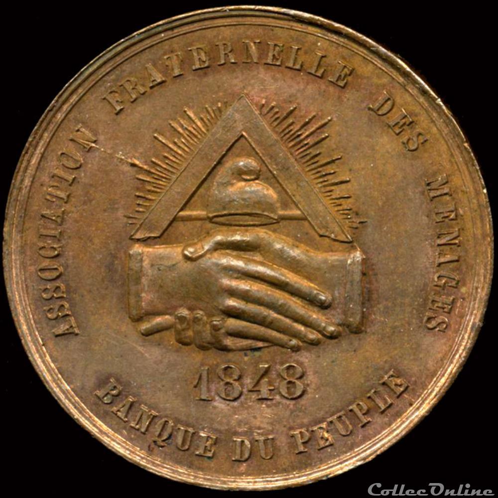 medaille france revolution de 1848 corps constitues corporations