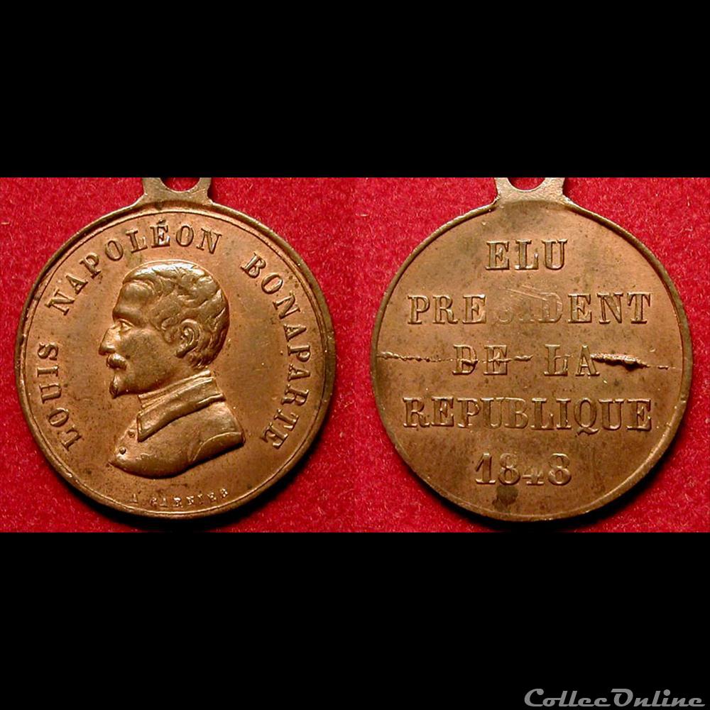 10 Décembre 1848 - Election du Président medaille france revolution 10 decembre 1848 election du president