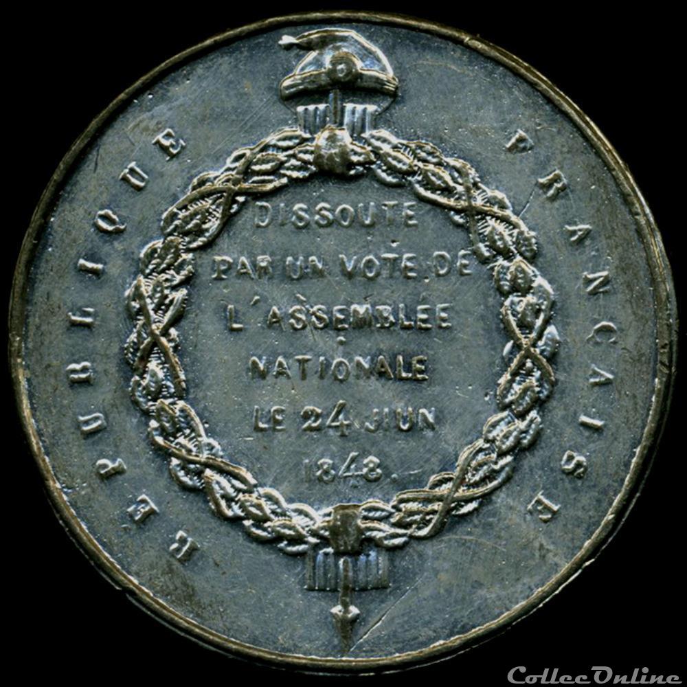 medaille france revolution 24 juin 1848 chute de la commission executive