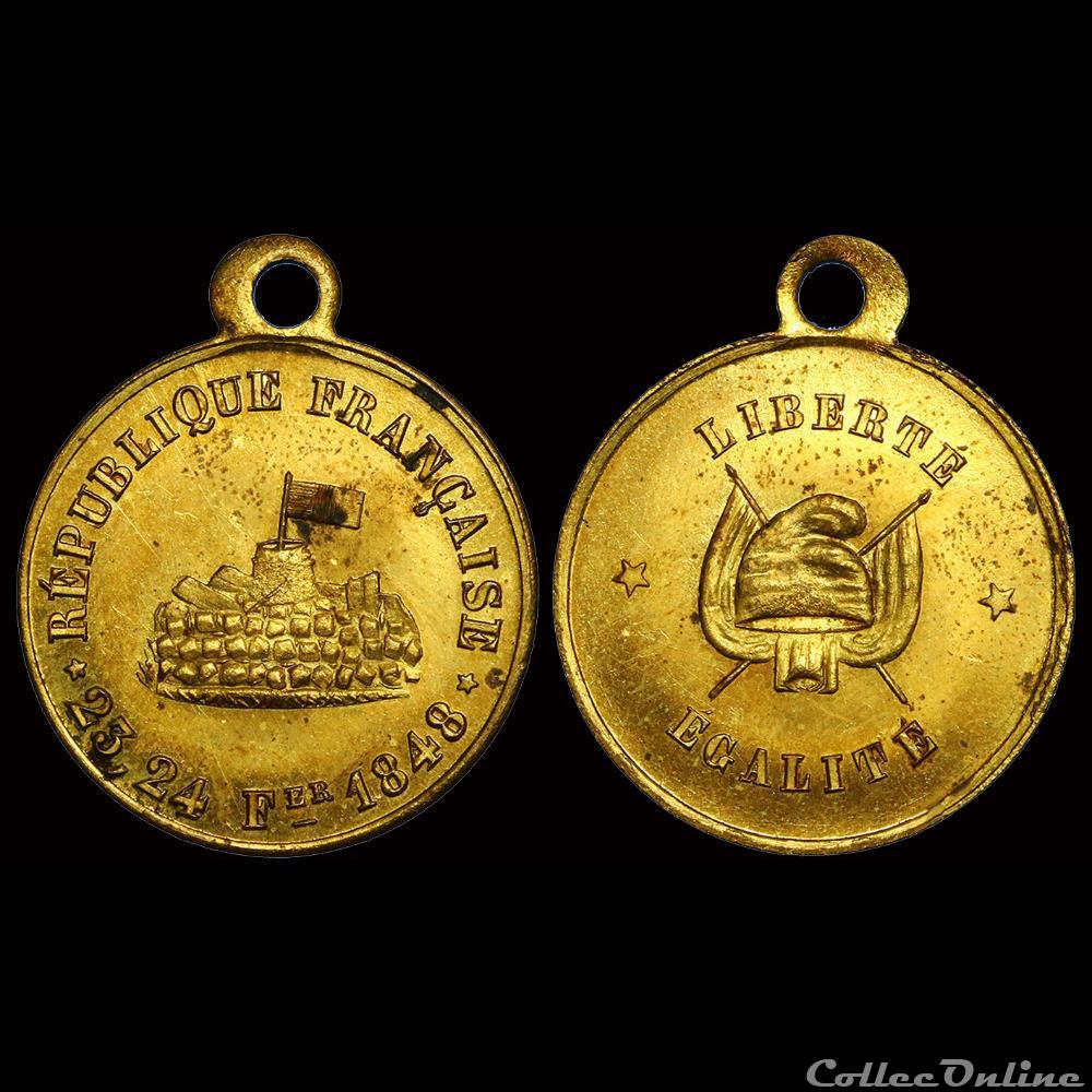 Février 1848 - Commémoration des Journées de Février medaille france revolution fevrier 1848 commemoration des journees de fevrier