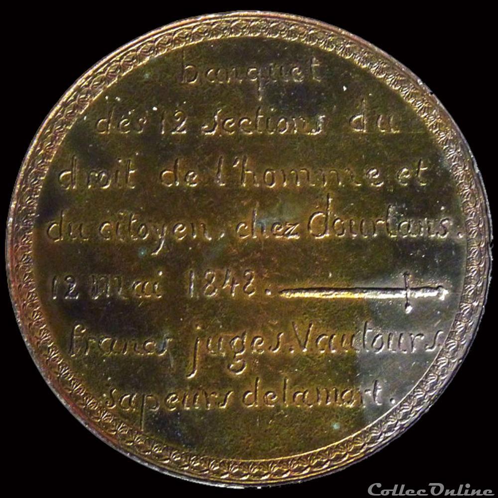 medaille france revolution 12 mai 1848 preparatifs de emeute du 15 mai