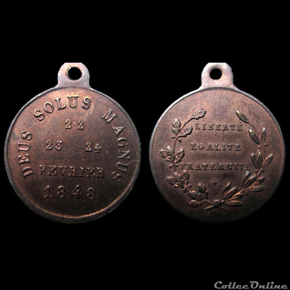 Février 1848 - Commémoration des Journées de Février medaille france revolution fevrier 1848 commemoration des journees de fevrier