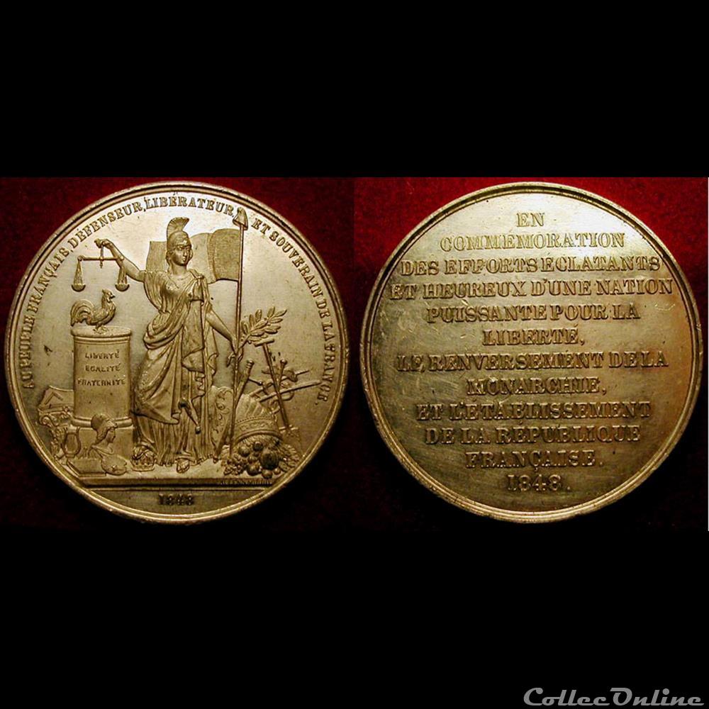 Février 1848 - Commémoration des Journées de Février medaille france revolution fevrier 1848 commemoration des journees de fevrier