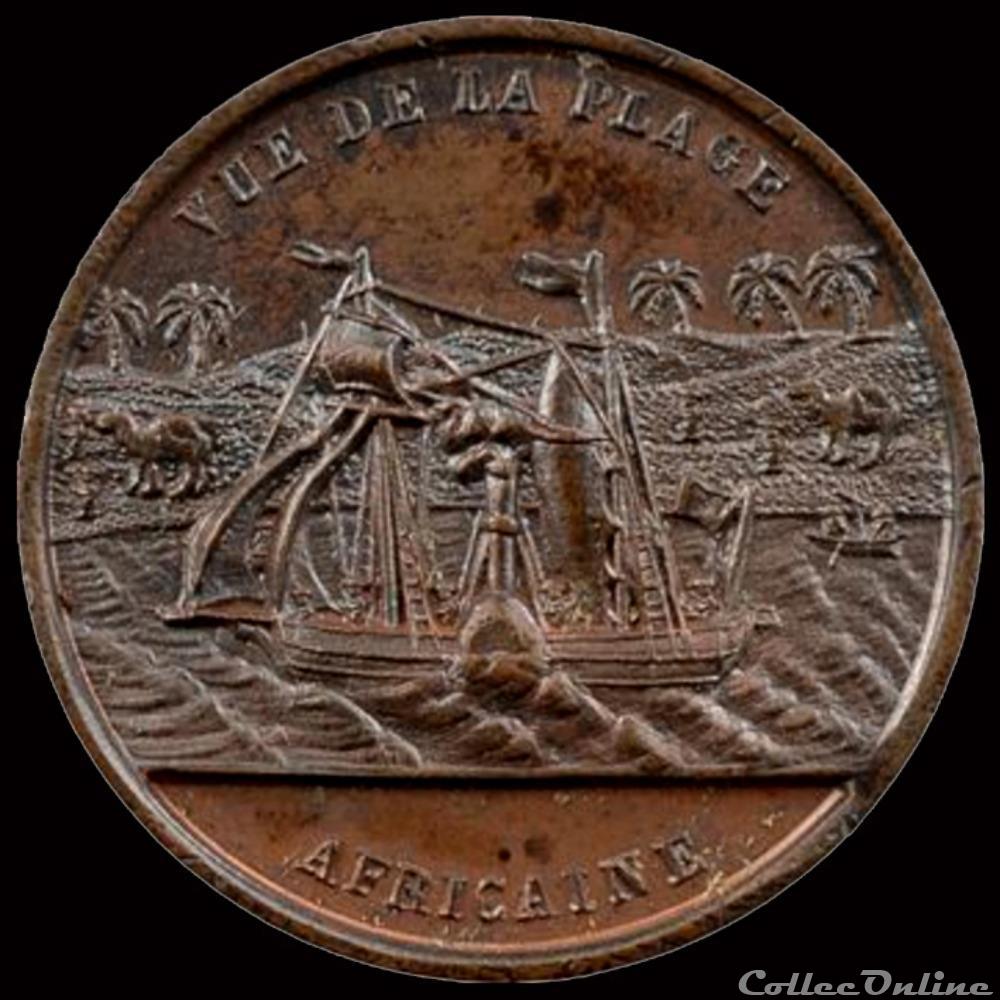 19 Septembre 1848 - Décret de colonisation de l'Algérie, départ des colons les 8 et 27 Octobre 3 medaille france revolution 19 septembre 1848 decret de colonisation de algerie depart des colons les 8 et 27 octobre