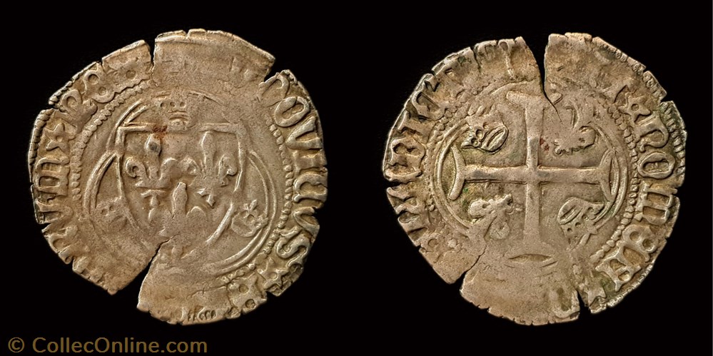 Louis XI "le Prudent"- Blanc aux Couronelles monnaie france royale louis xi le prudent blanc aux couronelles