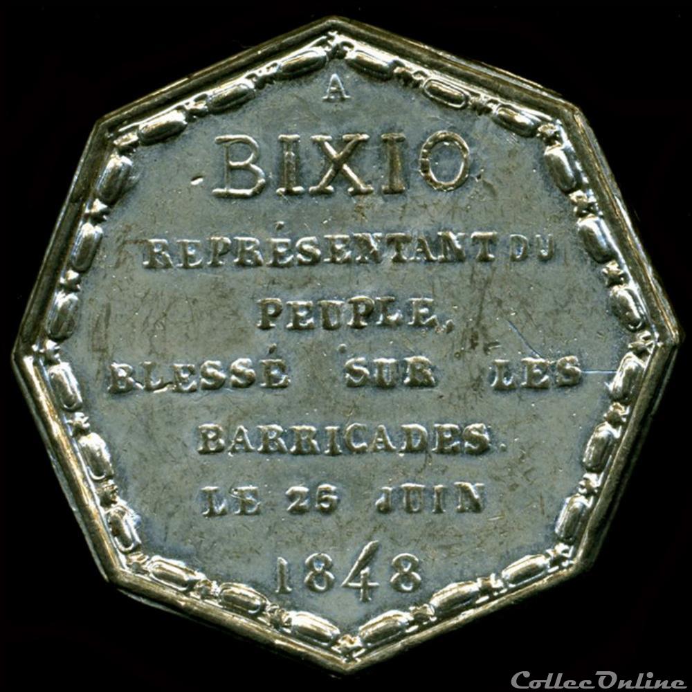 "Journées de Juin 1848" - Représentants & généraux tués ou blessés 3 medaille france revolution journees de juin 1848 representants generaux tues ou blesses