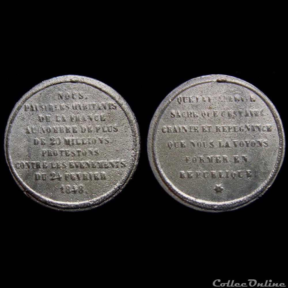 24 Février 1848 - Médaille de la "Contre révolution" france 24 fevrier 1848 medaille de la contre revolution