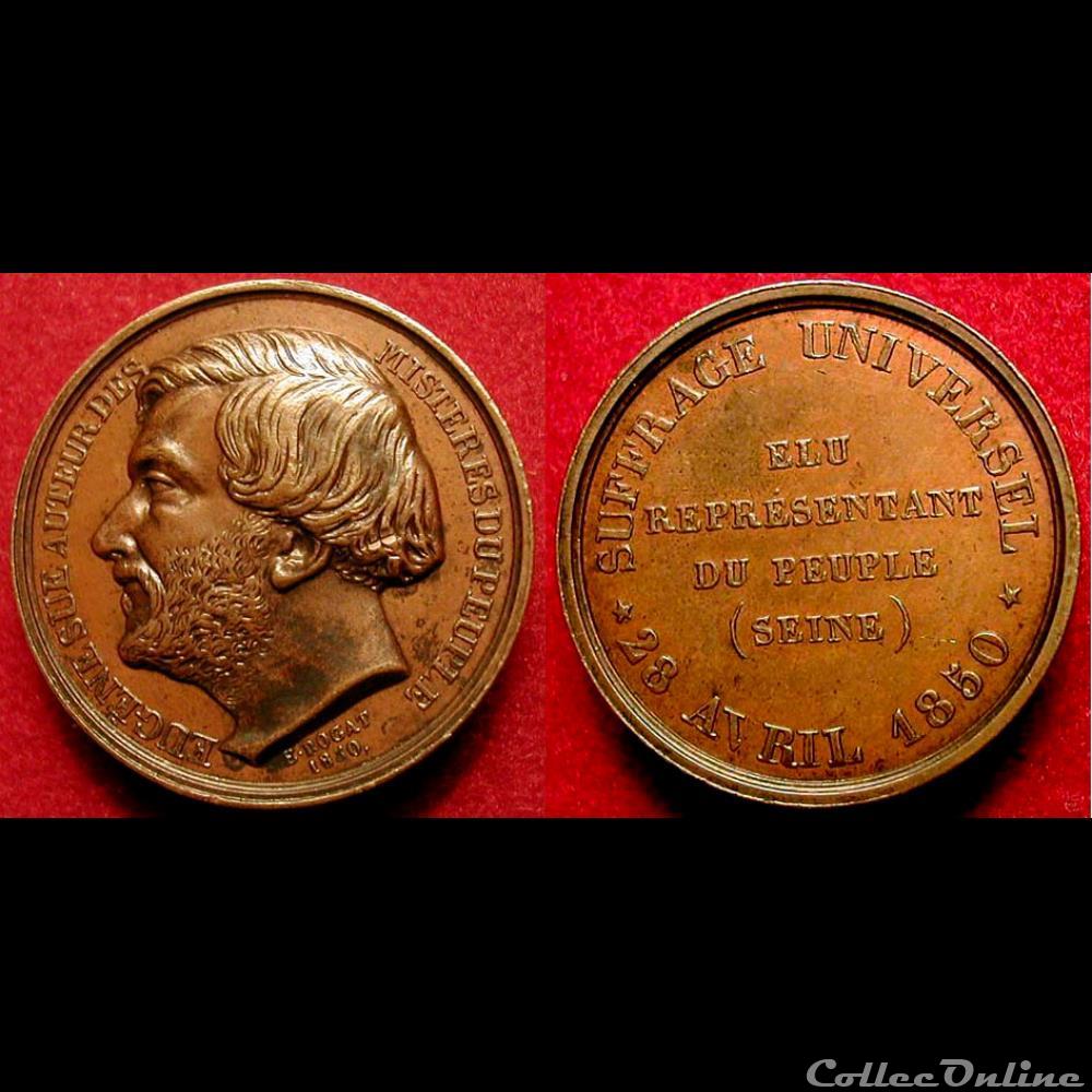 medaille france revolution 28 avril 1850 election de la seine