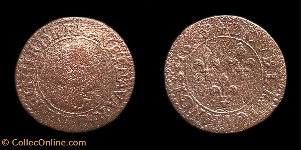 monnaies europe medievale a france royales henri iiii double tournois 1609 d lyon