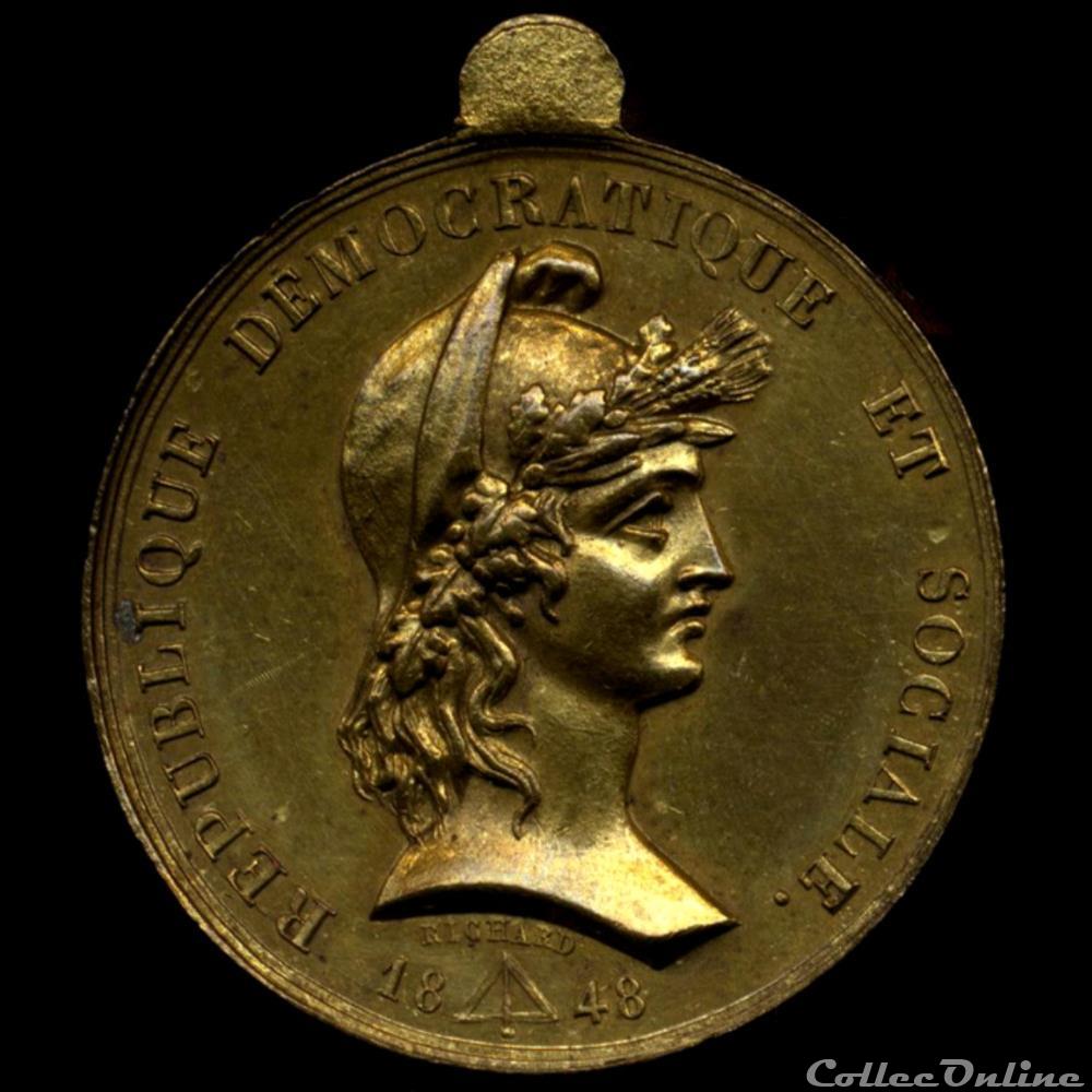 medaille france revolution de 1848 corps constitues corporations