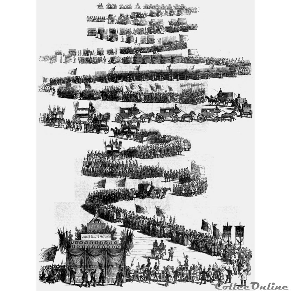 4 Mars 1848 - Funérailles des victimes des 22,23 et 24 Février 1848 medaille france revolution 4 mars 1848 funerailles des victimes des 22 23 et 24 fevrier 1848