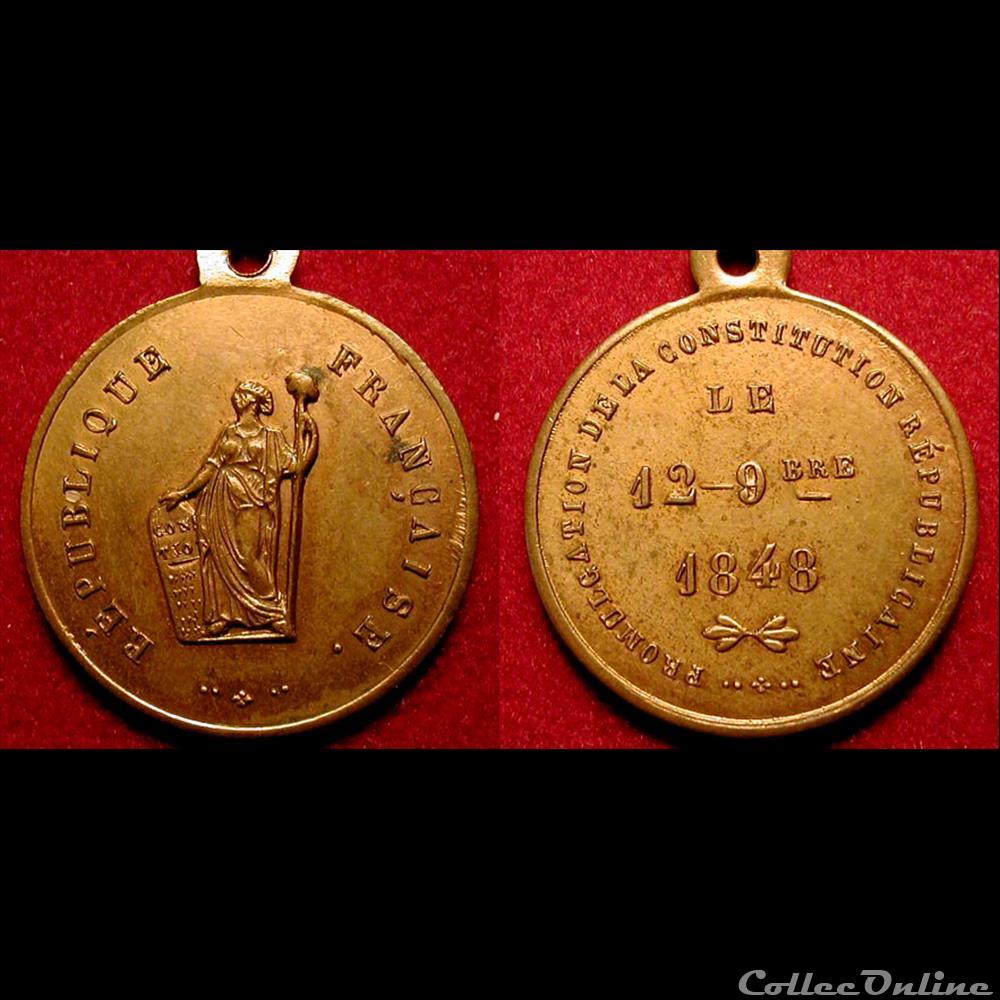 12 Novembre 1848 - Promulgation de la Constitution medaille france revolution 12 novembre 1848 promulgation de la constitution
