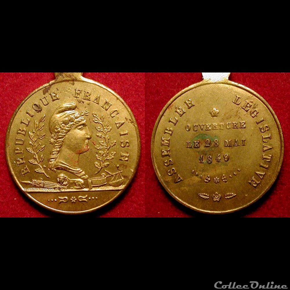 medaille france revolution 28 mai 1849 ouverture de assemblee legislative