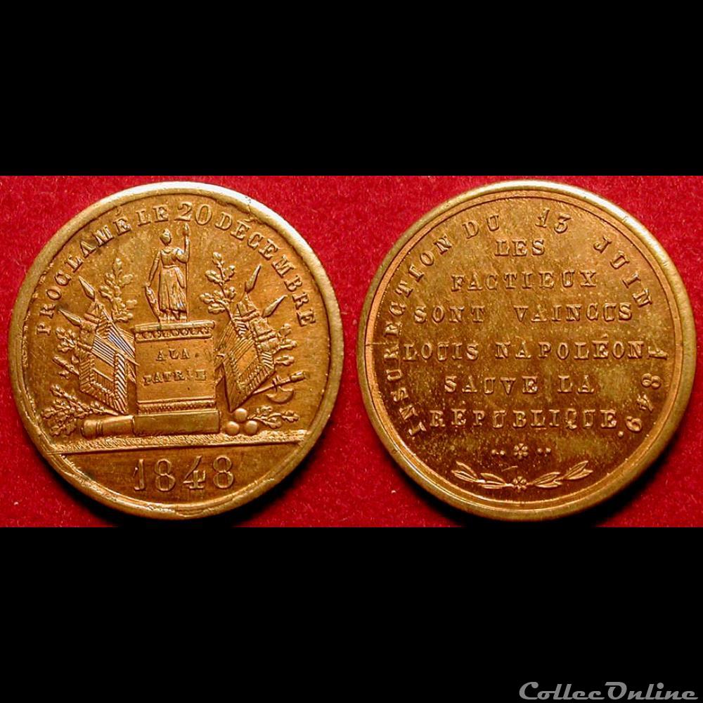 medaille france revolution 13 juin 1849 emeutes des arts metiers