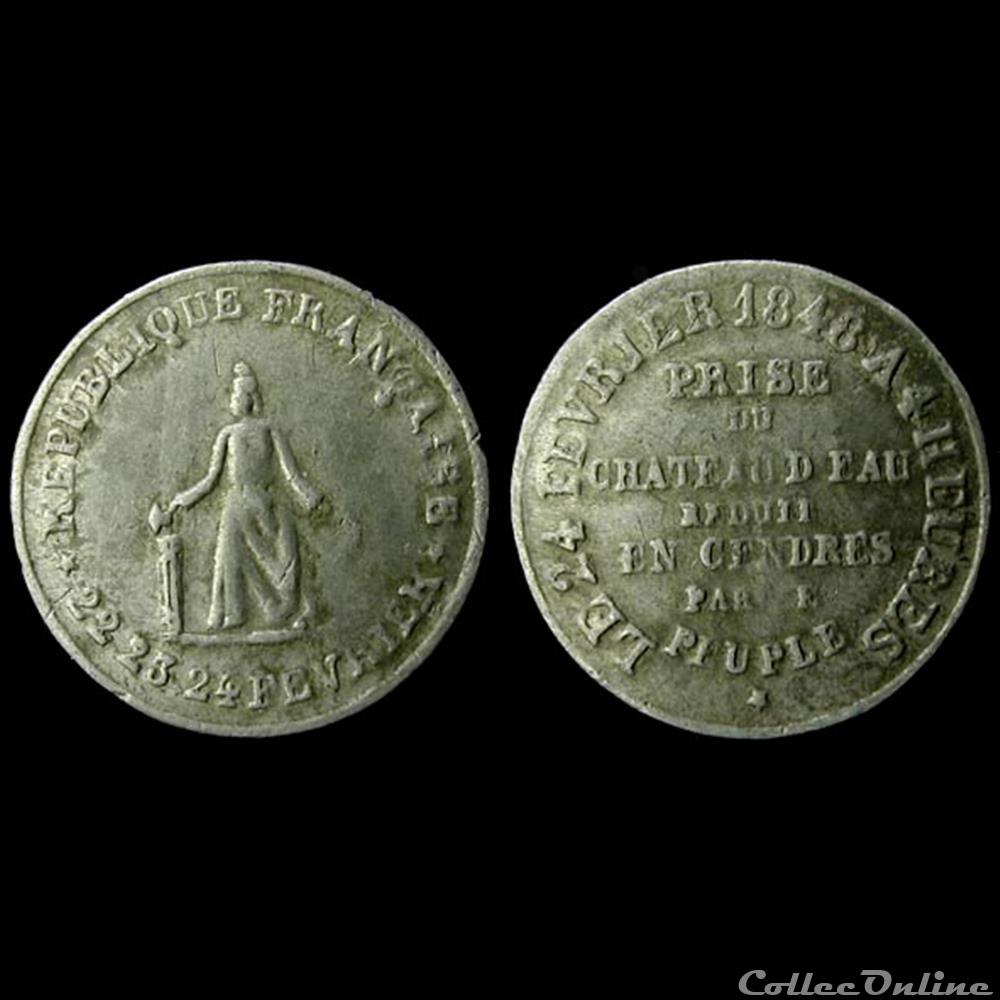 23-24 Février 1848 - Lutte & Chute de la Royauté medaille france revolution 23 24 fevrier 1848 lutte chute de la royaute
