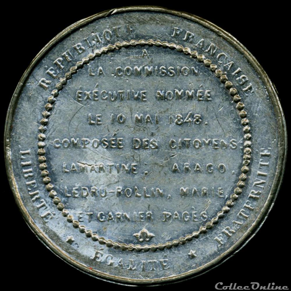 medaille france revolution 24 juin 1848 chute de la commission executive