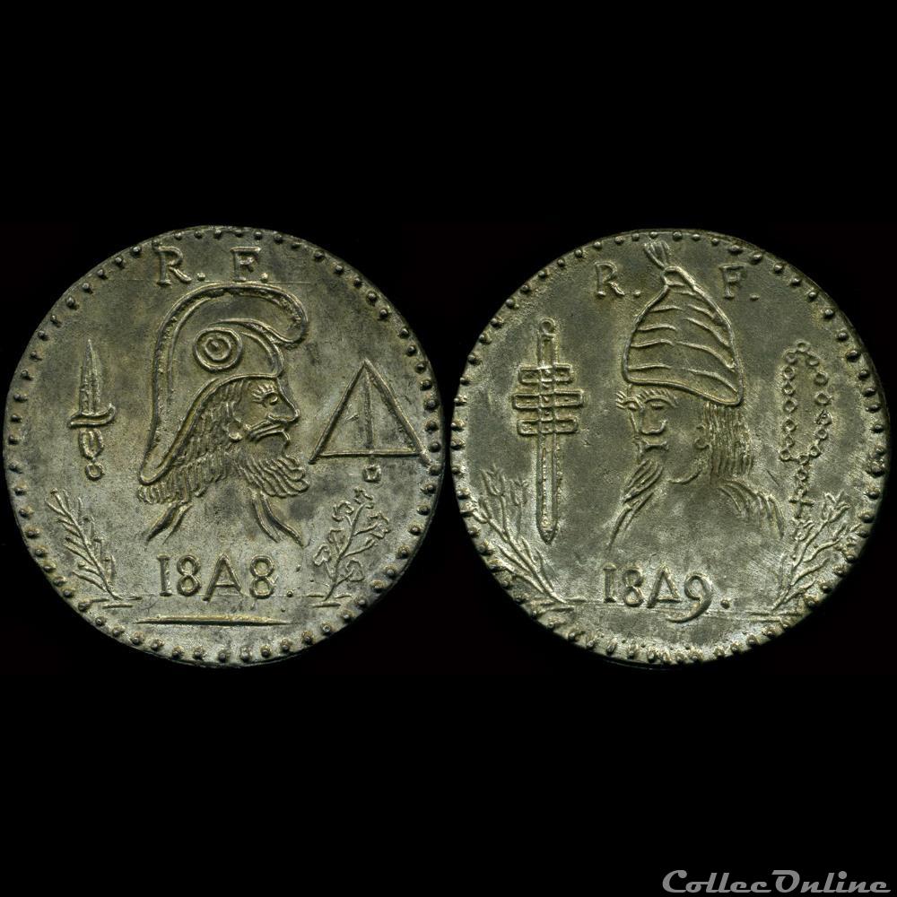 1849 - Médailles politiques sans date précise france revolution de 1849 medailles politiques sans date precise