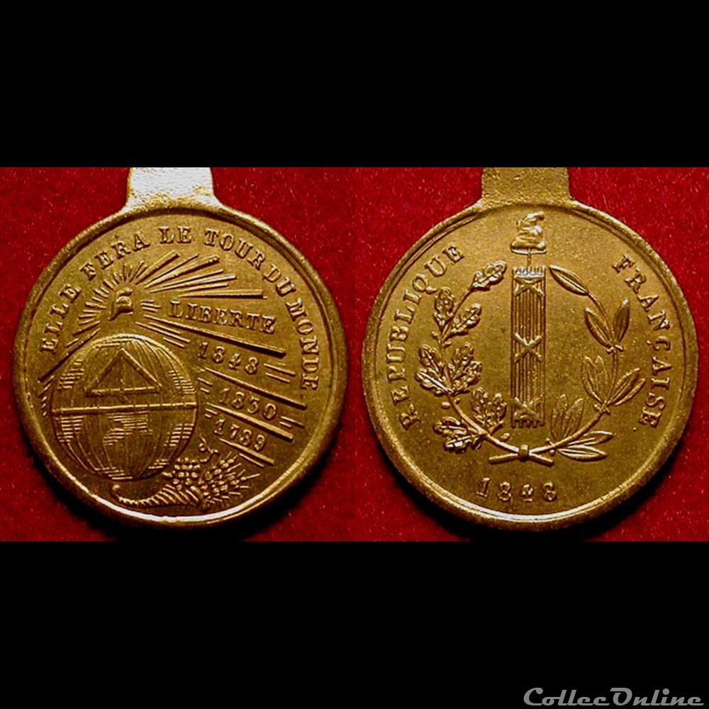 Février 1848 - Commémoration des Journées de Février medaille france revolution fevrier 1848 commemoration des journees de fevrier