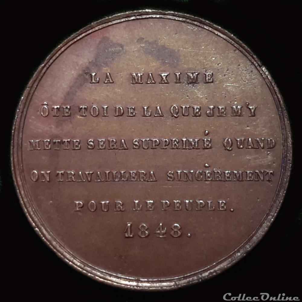 france revolution de 1848 medailles politiques sans date precise