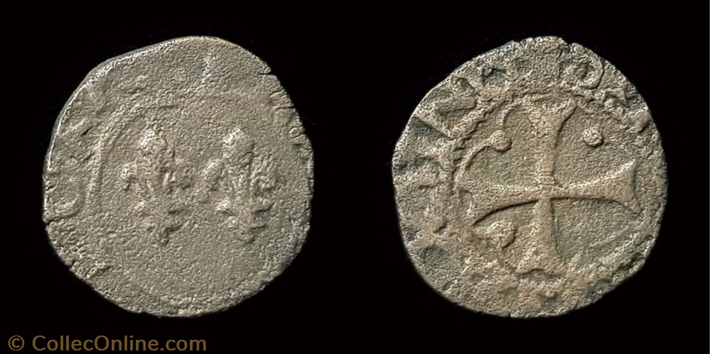 François 1er - Denier Tournois monnaie france royale francois 1er denier tournois