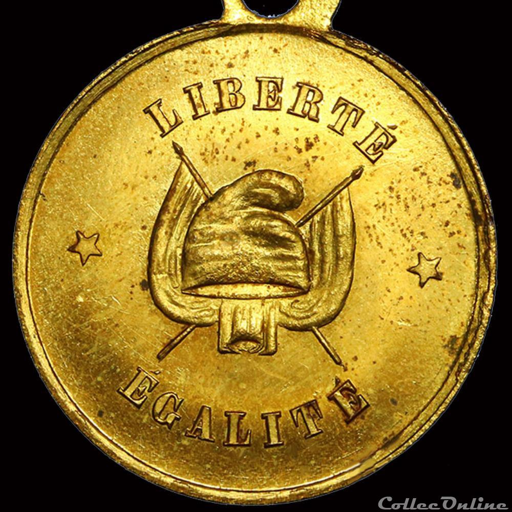 Février 1848 - Commémoration des Journées de Février 3 medaille france revolution fevrier 1848 commemoration des journees de fevrier