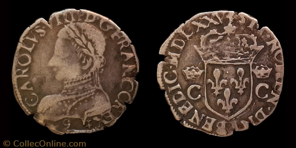 Charles IX - Demi Teston au buste jeune monnaie france royale charles ix demi teston au buste jeune