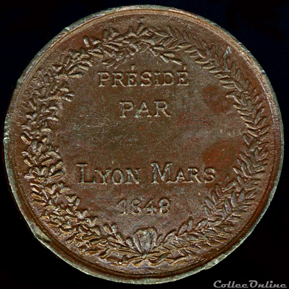 france revolution 1848 medailles des clubs et societes lyon